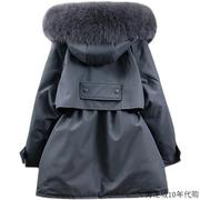 羽绒服女中长版2023年冬季韩版时尚宽松加厚保暖棉衣外套