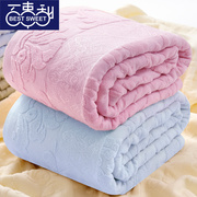 毛巾被老式怀旧毯子单人双人成人传统比纯棉全棉柔软毛毯夏季凉被