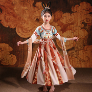 敦乐儿童汉服中国风唐装女童，古装超仙古风，古典舞敦煌飞天演出服装