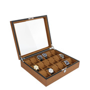 高档手表盒木质带锁首饰盒欧式复古简约手表展示盒，木制饰品盒