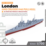 ssmodel700562s17003d打印军事模型，英国伦敦级重巡洋舰