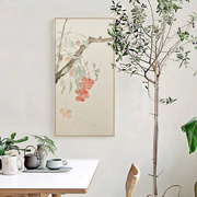 高档新中式柿子纯手绘油画客厅装饰画，事事如意背景墙挂画玄关书房