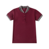学生短袖夏装纯棉儿童T恤枣红灰色立领幼儿园园服休闲英伦风