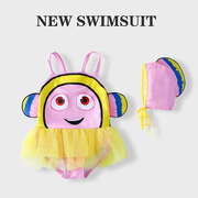 1-6岁女宝宝泳衣儿童女孩，可爱卡通公主裙游泳衣，女童洋气速干泳装