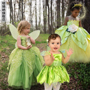 六一节幼儿园演出服儿童花仙子公主裙绿色森林精灵服装奇妙仙子服