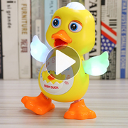 鸭子唱歌婴儿玩具有声会动的儿童，宝宝男女孩小黄鸭跳舞火红鸭一岁