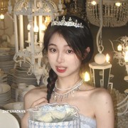 公主生日十八岁成年水晶高级感新娘结婚头饰超仙婚纱王冠发饰