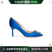 香港直发MANOLO BLAHNIK 女宝蓝色女士高跟鞋 9XX0316-0042