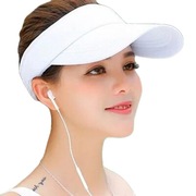 黑色帽子女夏天空顶遮阳帽，防晒速干户外跑步网球帽运动男士太阳帽