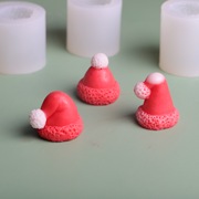 创意立体仿真圣诞帽子DIY香薰蜡烛烘培巧克力装饰硅胶模具