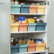 厨房收纳筐桌面零食置物篮橱柜储物篮筐客厅杂物塑料长方形小框子