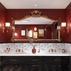 法式镜子复古浴室镜欧式壁挂，雕花卫生间挂墙化妆镜，美式壁炉装饰镜