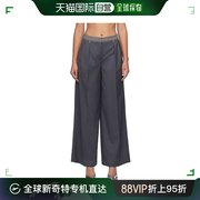 香港直邮潮奢remain女士灰色two-color长裤501617515