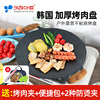 韩国麦饭石烤盘户外家烤肉锅商用铁板烧，盘电磁炉卡式炉不粘烧烤盘