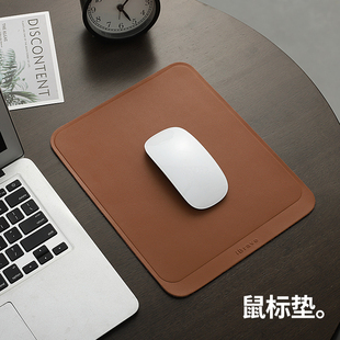 鼠标垫笔记本电脑桌垫兰里斯卡，真皮高级办公垫子，适用苹果定制