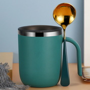 304不锈钢马克杯带盖勺创意个性，杯子可爱早餐杯，情侣喝水杯咖啡杯