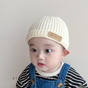 新生婴幼儿毛线帽针织帽，秋冬保暖韩版男女宝宝套头帽，防风可爱超萌