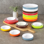 密胺小碟子10个装仿瓷，塑料韩式圆形蒸菜碟子，调料蘸料碟小吃盘商用