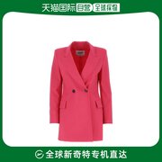 香港直邮msgm女士，桃红色弹力羊毛西装外套