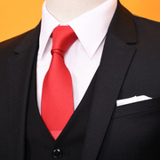 欧美大牌真丝休闲男士领带时尚潮牌英伦领带新郎领带红色礼盒外贸