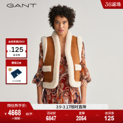 GANT甘特女士时尚帅气小羊皮拼接无袖外套4740020