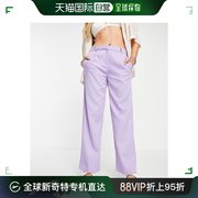 香港直邮潮奢noisymay女士，noisydad五月精细剪裁淡紫色裤子