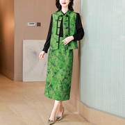新中式无袖马甲真丝香云纱，套装女春夏高端气质，复国风古两件套