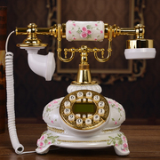 田园仿古电话机欧式复古时尚创意客厅家用固定电话机座机