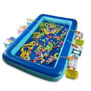 儿童钓鱼玩具水池套装磁性广场摆摊充气大型宝宝捞鱼戏水加厚地