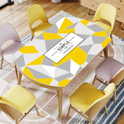 椭圆形餐桌布pvc软玻璃桌布，防水防油免洗可折叠圆桌桌垫家用台布