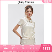 Juicy Couture橘滋外套女夏季美式甜心短袖亮面天鹅绒上衣