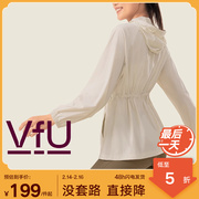 vfu运动外套女秋季薄款瑜伽服，跑步健身训练罩衫，透气户外上衣宽松