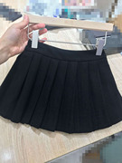 韩版品牌女童，秋季甜美黑色半身裙，短裙百褶裙