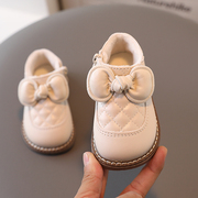 秋冬季女宝宝鞋子加绒012岁3小童公主皮鞋婴儿，二棉鞋软底学步鞋