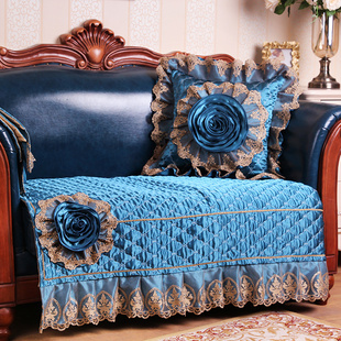 欧式布艺沙发垫套高档防滑四季通用皮沙发坐垫客厅家用飘窗垫盘花