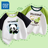 真维斯童装儿童短袖男童纯棉衣服，熊猫中大童半袖，上衣儿童t恤夏季