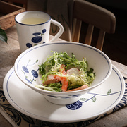 日式陶瓷饭碗创意餐具碗碟，套装家用网红碗筷盘子，汤面碗菜盘一人食