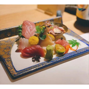 日式创意陶瓷手绘描金，平盘会席板前料理餐具，寿司刺身盘