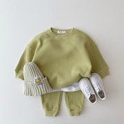 春秋季套装1-2周岁男女童宝宝长袖上衣+长裤两件套婴儿衣服针织衫