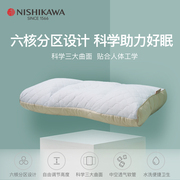 西川六分区软管枕呵护颈椎，枕头助睡眠单人，枕芯可调节透气成人枕