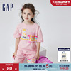 芭比联名Gap女童春夏纯棉短袖T恤儿童装洋气休闲上衣810113