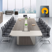 大型会议桌简约现代长桌圆角创意办公桌培训桌椅组合长方形会议室