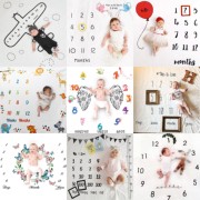 韩风婴儿照相数字背景，布家用(布家用)创意，时尚新生儿周岁满月摄影道具ins