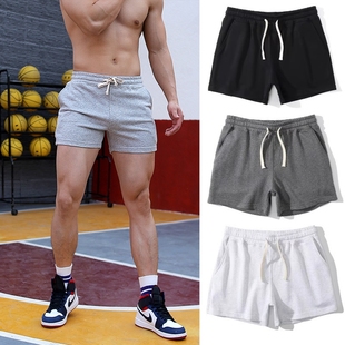 男士三分裤夏季跑步篮球，健身运动短裤，韩版青年透气修身纯色3分裤