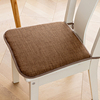 棉麻餐椅垫防滑海绵坐垫四季通用纯色绑带，款马蹄形凳子屁股座垫子