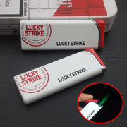 2021年好彩Lucky Strike红标个性创意超薄绿火充气防风打火机