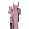 大码国风禅意套装新中式紫色，吊带连衣裙女显瘦夏季薄款开衫两件套