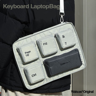 电脑键盘电脑包原创设计小众个性潮流软电脑包，14寸平板电脑，16寸笔记本电脑保护套包包斜背多功能电脑包