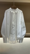 23蝙蝠袖宽松休闲衬衫100%纯棉白色衬衣女装时尚气质高品位