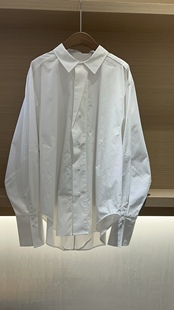 23蝙蝠袖宽松休闲衬衫，100%纯棉白色，衬衣女装时尚气质高品位